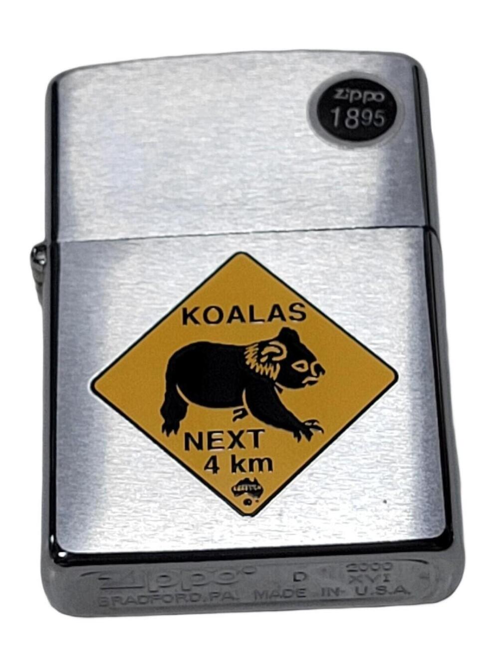 Vintage 2000 Koalas Next 4km Australia Chrome Zippo Lighter NEW UNFIRED